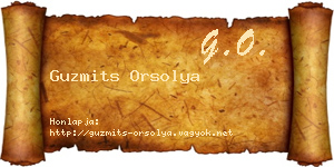 Guzmits Orsolya névjegykártya