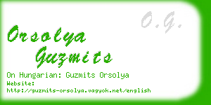 orsolya guzmits business card